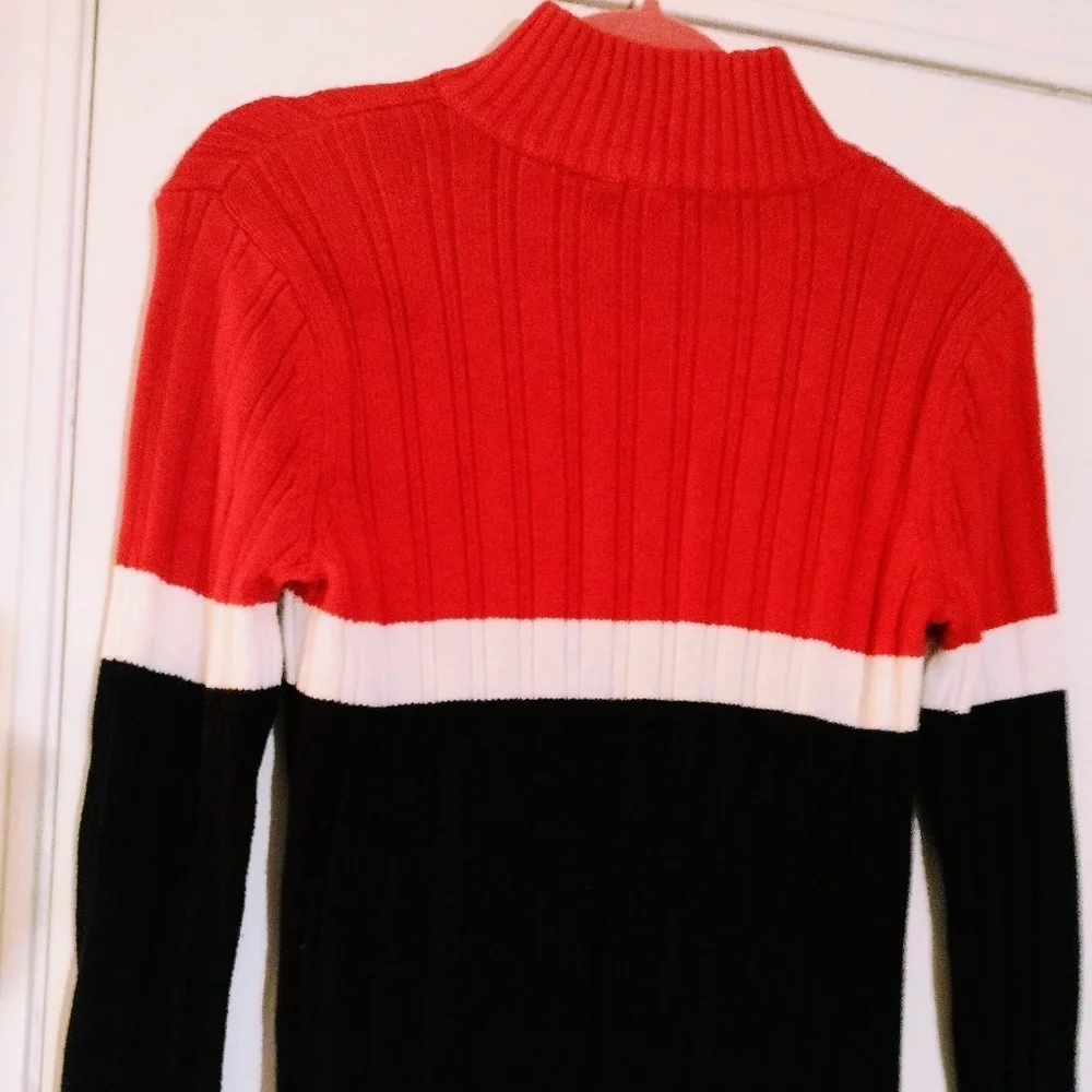 Liz & Co V-neck/snap up sweater - Picture 3 of 4